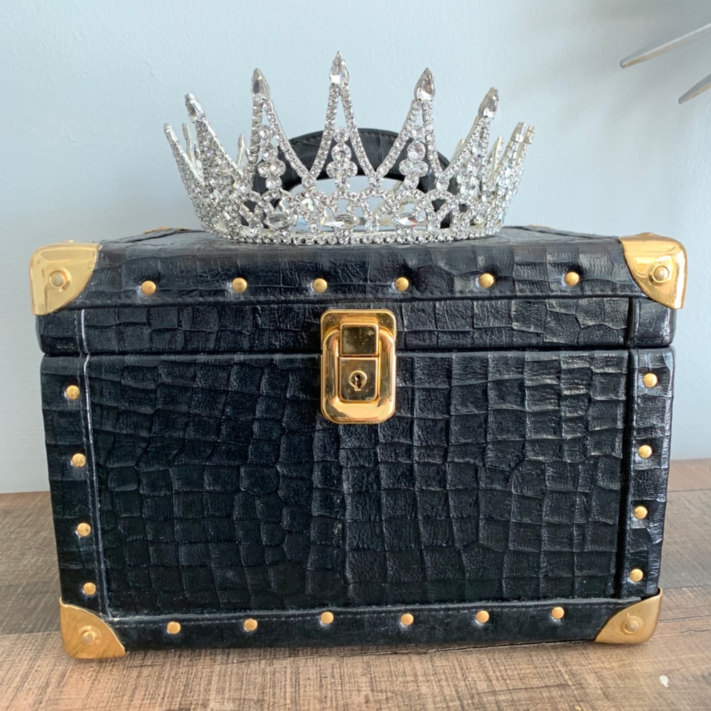 Pageant Crown and Sash Box for Large Size Crowns